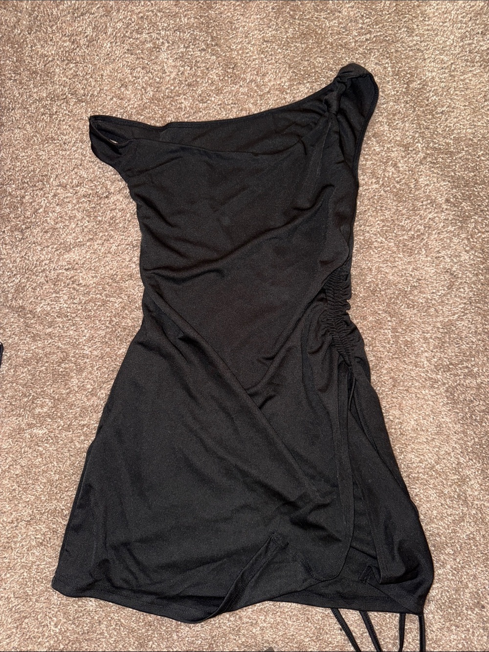 Black One-Shoulder Women’s Dress